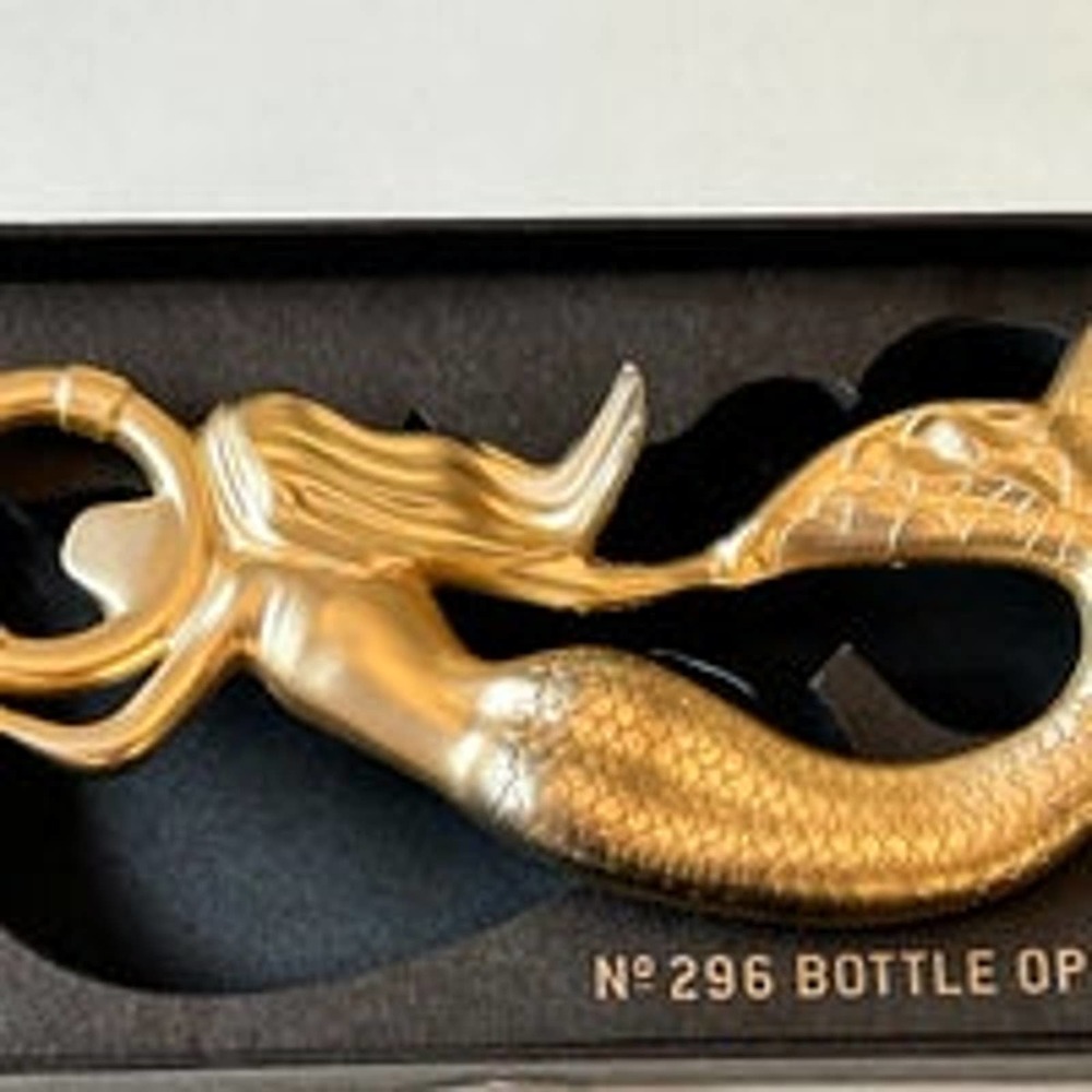 Lady Luck Mermaid Bottle‎ Opener Brass-Coated by Gentlemen's Hardware No. 296 - Picture 6 of 9